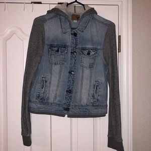 American Eagle Hooded Jean Jacket